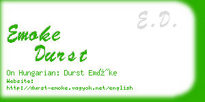 emoke durst business card